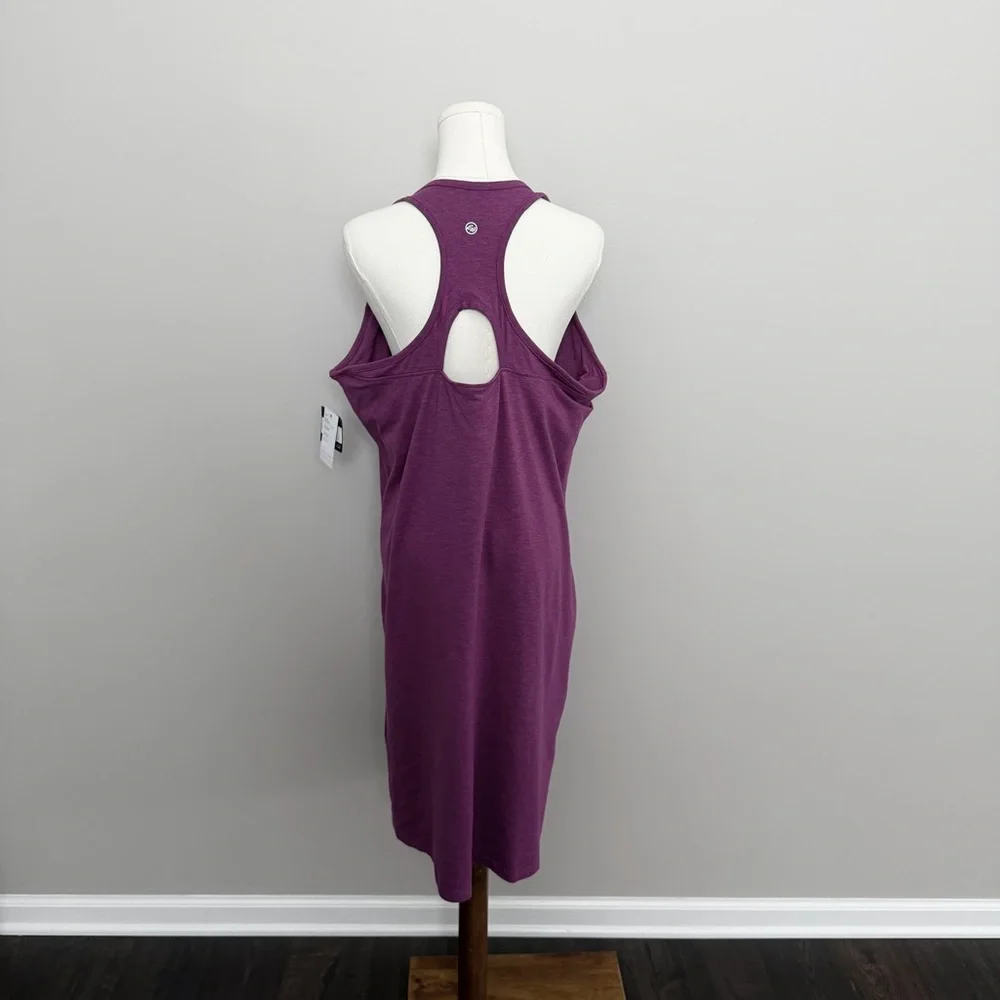 Eddie Bauer Meadow Trail Tank Dress Shelf Bra Athletic Athleisure Purple Tall XL